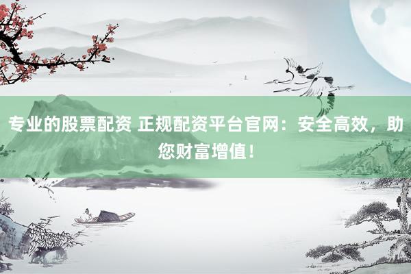 专业的股票配资 正规配资平台官网：安全高效，助您财富增值！