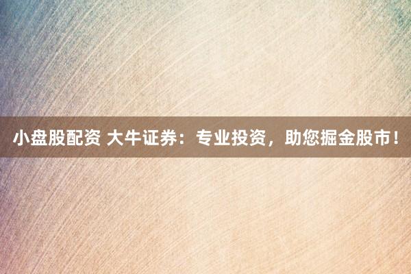 小盘股配资 大牛证券：专业投资，助您掘金股市！