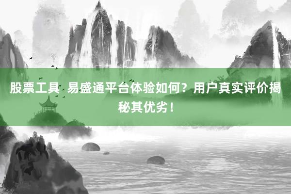 股票工具  易盛通平台体验如何？用户真实评价揭秘其优劣！